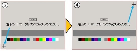 コンソール (LP-ADP40)：タッチパネル位置ズレ修正方法